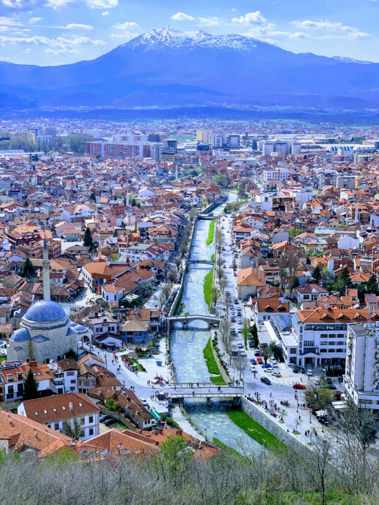 Luftaufnahme von Prizren, Kosovo